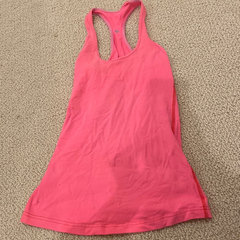 hot pink lululemon racerback tank!